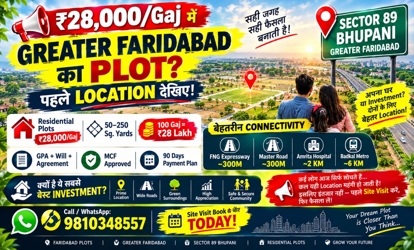 Best Areas to Buy Residential Plots in Greater Faridabad