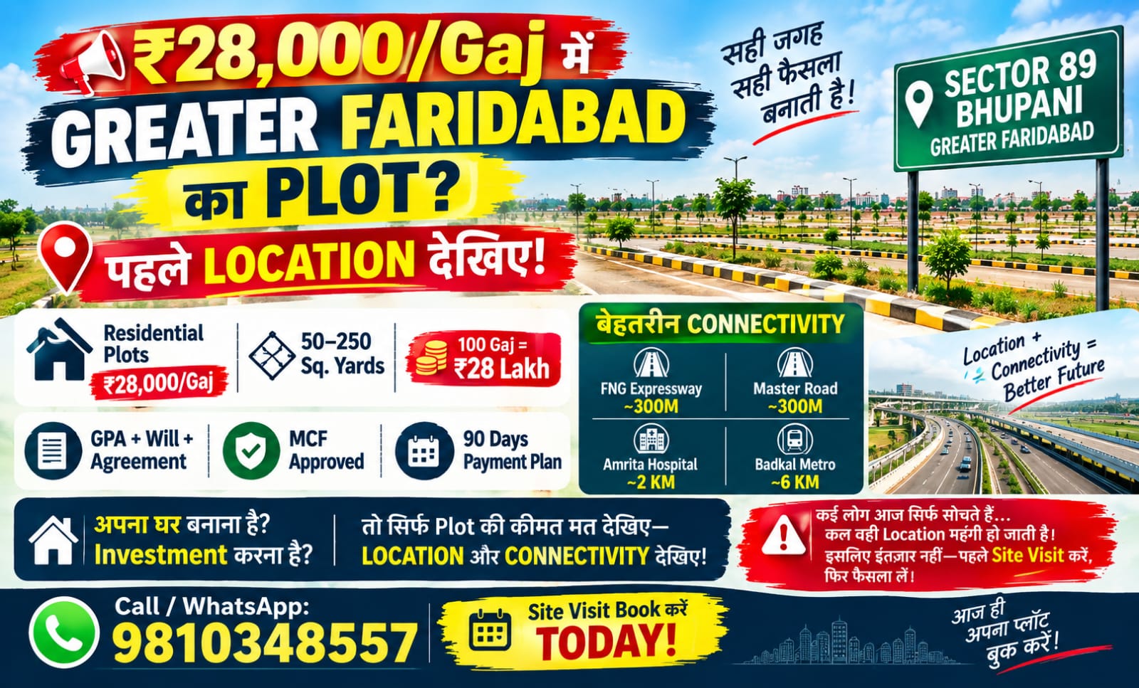 Residential plots in Greater Faridabad for sale – SecureNest Realty